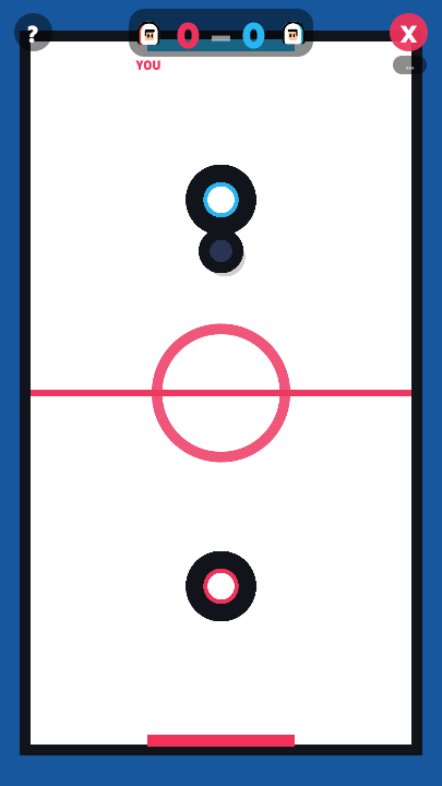 Air Hockey on Two Phone Party