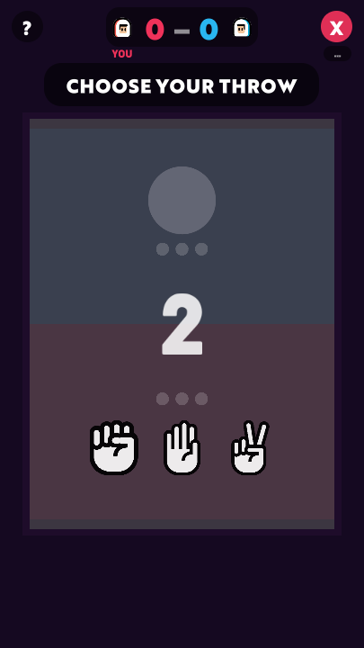 Rock Paper Scissors on Two Phone Party