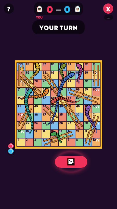 Snakes & Ladders on Two Phone Party